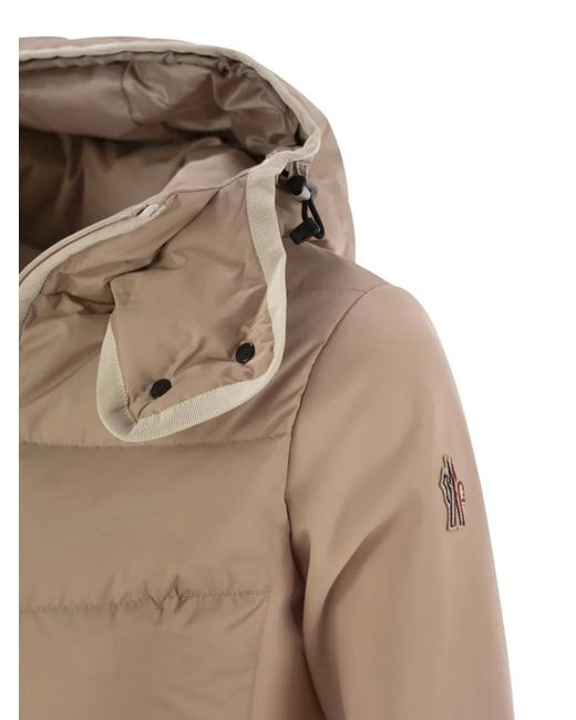 Moncler Natural Padded Sweatshirt With Hood And Zip