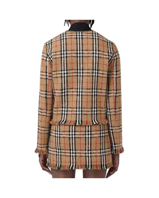 Burberry Black Vintage Check Motif Jacket