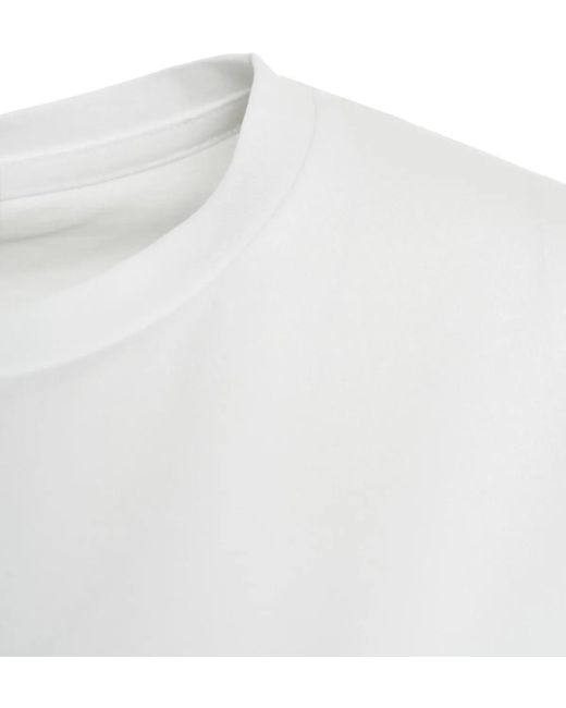 Herno White T-Shirt With Rhinestones