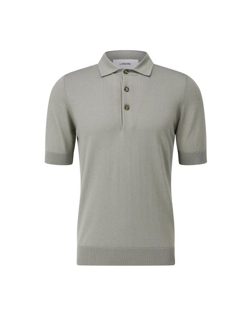 Lardini Poloshirt Aus Baumwolle in Gray für Herren
