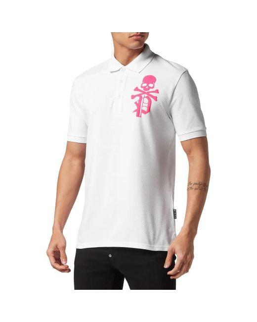 Philipp Plein Poloshirt Skull&Bones in White für Herren