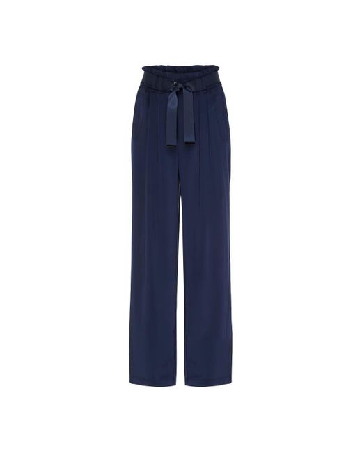 MARC AUREL Blue Satin-Hose