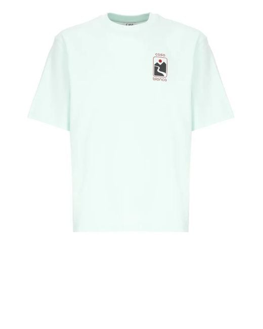 Casablanca Sunset Valley T-Shirt in Blue für Herren