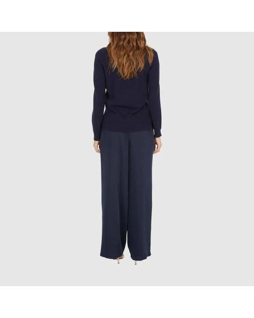 MARC AUREL Blue Satin-Hose