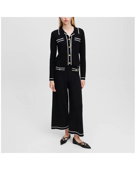 Karl Lagerfeld Black Karl Essential Strick-Culottes