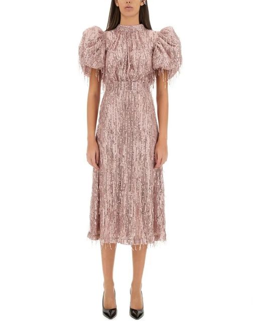 ROTATE BIRGER CHRISTENSEN Pink Mini Dress With Bangs