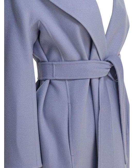 Max Mara Blue Light Wool Coat