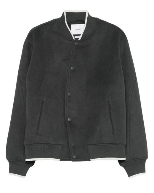 Axel Arigato Anthracite Typo Varsity Jacket in Black für Herren