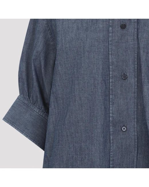 Jil Sander Blue Relaxed-Fit Cotton Shirt With Classic Collar