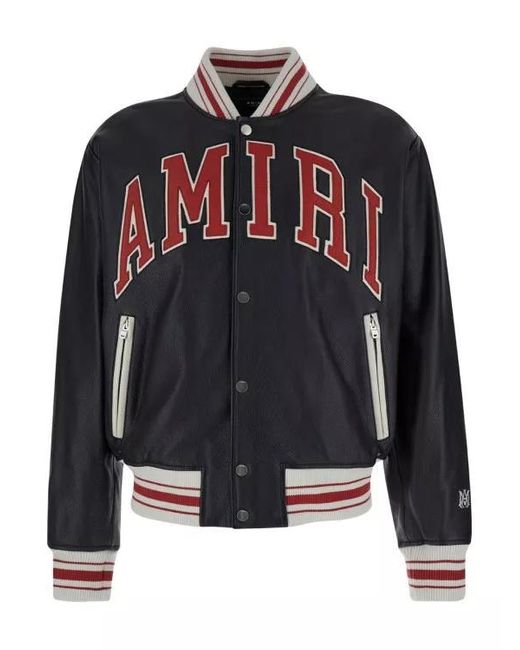 Amiri Bomber Jacket With Logo Patch in Black für Herren