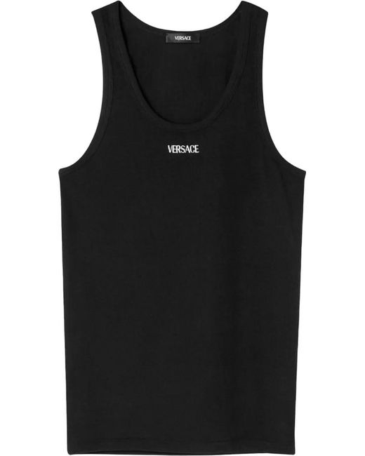 Versace Black T-Shirts And Polos