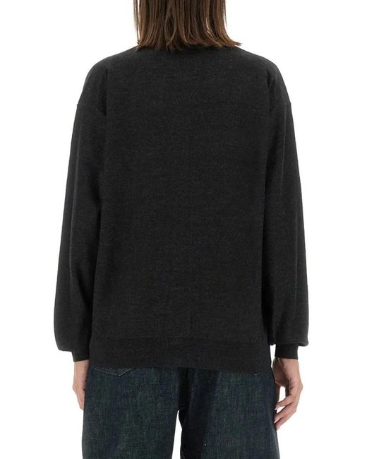 Lemaire Black Twisted Cardigan With V-Neckline