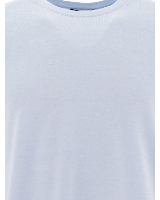 Vince Light Rib-Knit Merino Wool in Blue für Herren