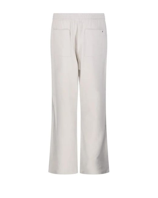 AMI Relaxed Fit Cotton Trousers in White für Herren