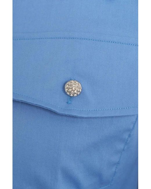 Liu Jo Blue Shirt With Decorative Buttons