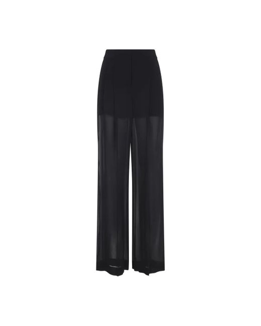 Alberta Ferretti Black Seidige Schwarze Hose Eleganter Stil