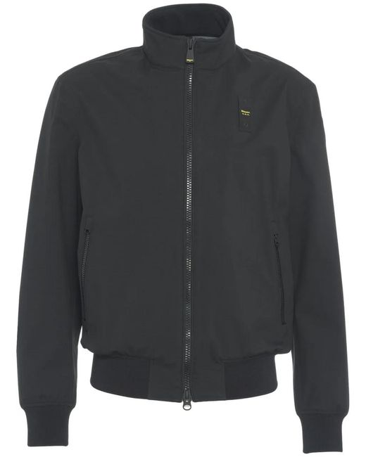 Blauer Gray Bomber Jacket With Stand Collar