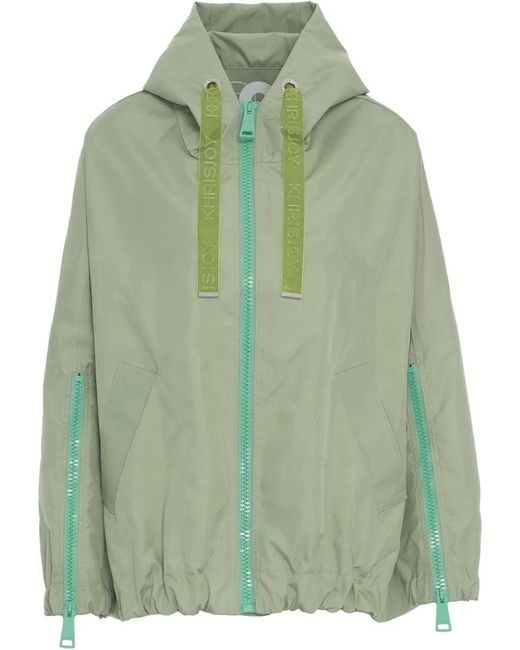 Khrisjoy Green Windbreaker With Hood