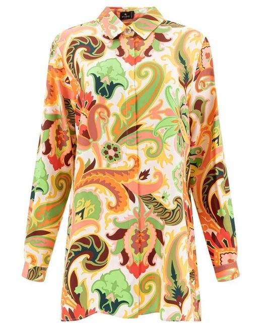 Etro Multicolor Silk Paisley Shirt