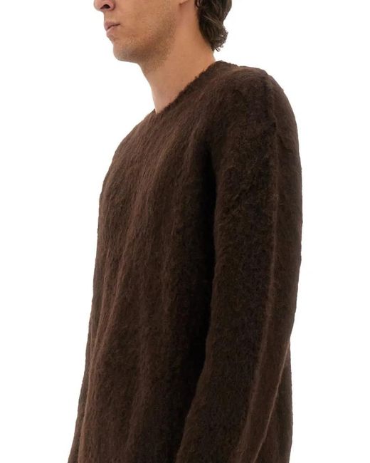 Uma Wang Boxy Alpaca Blend Sweater in Black für Herren