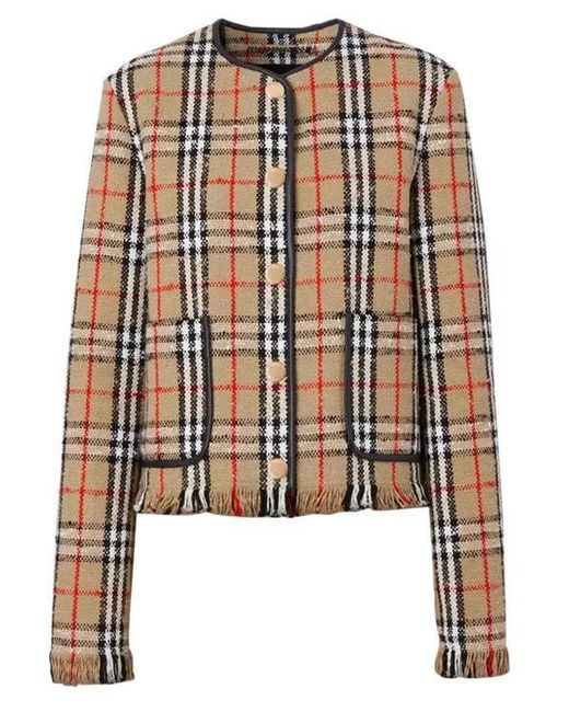 Burberry Black Vintage Check Motif Jacket