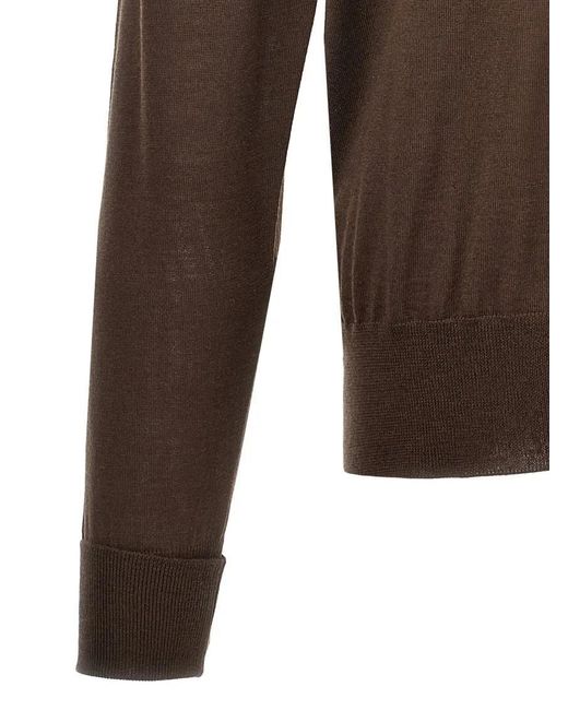 PT Torino Merino Turtleneck Sweater in Brown für Herren