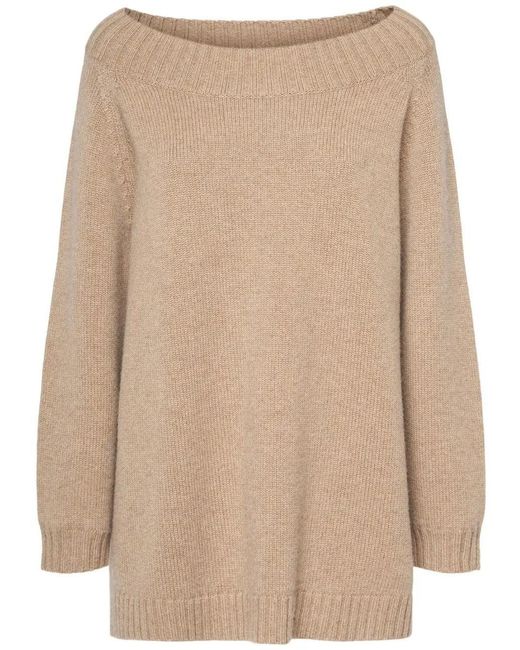 Max Mara Natural Radames Wool & Cashmere Knit Sweater