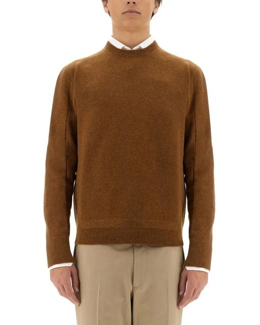 Zegna Wool Jersey in Brown für Herren