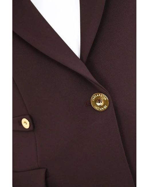 Elisabetta Franchi Brown Jackets Merlot