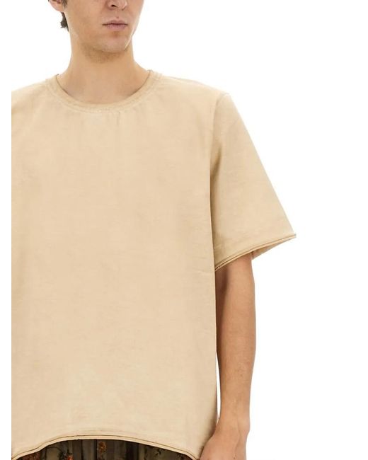 Uma Wang Oversized Cotton T-Shirt With Contemporary Design in Natural für Herren