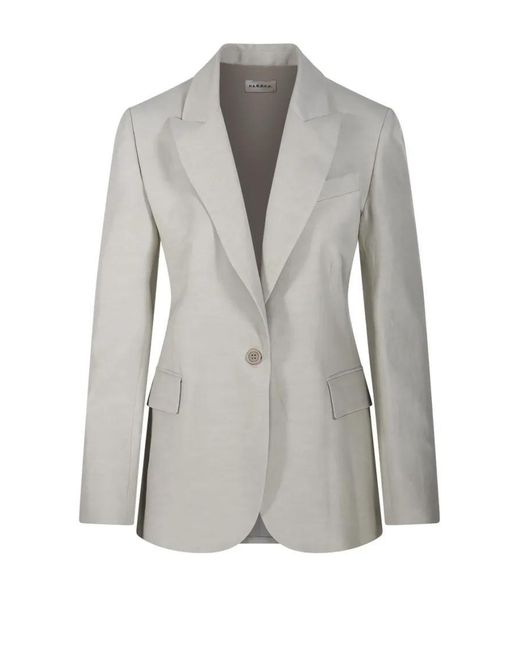 P.A.R.O.S.H. Gray Tailored Blazer With Classic Lapel