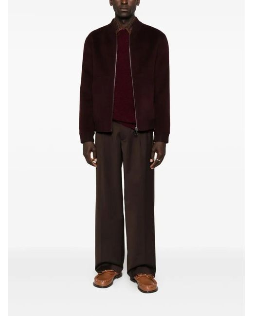 Amaranto Jacket With Ribbed Cuffs in Brown für Herren