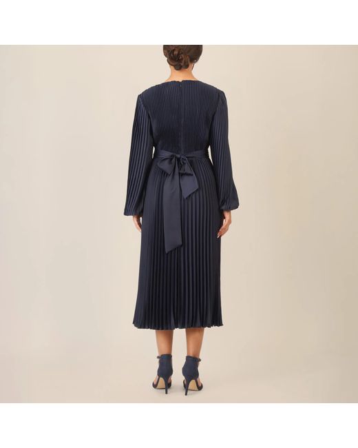 Apart Blue Midi Plisseekleid