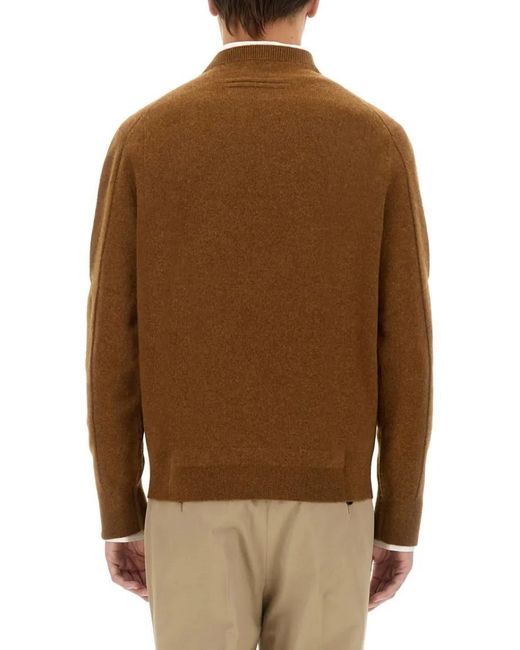 Zegna Wool Jersey in Brown für Herren