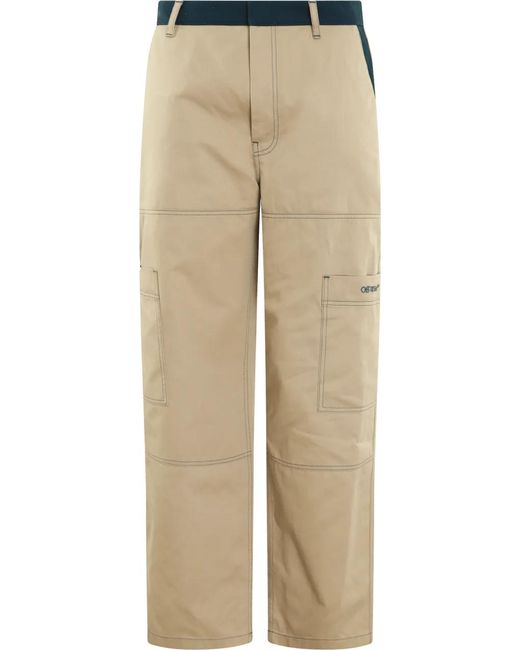 Off-White c/o Virgil Abloh Stitch Cotgab Straight in Natural für Herren