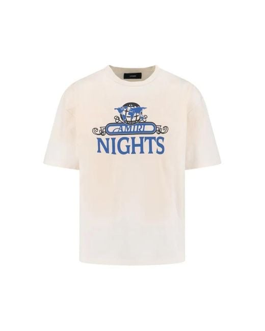 Amiri Boxy-Fit Graphic T-Shirt With Midnight Message in White für Herren