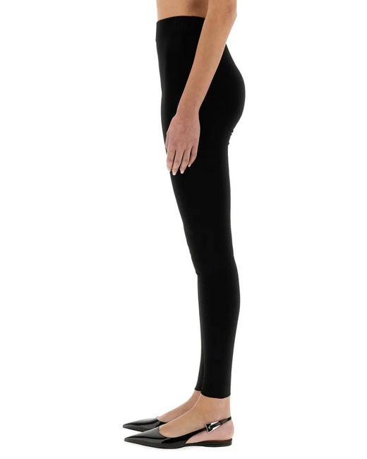 Fabiana Filippi Black Form-Fitting Viscose Leggings