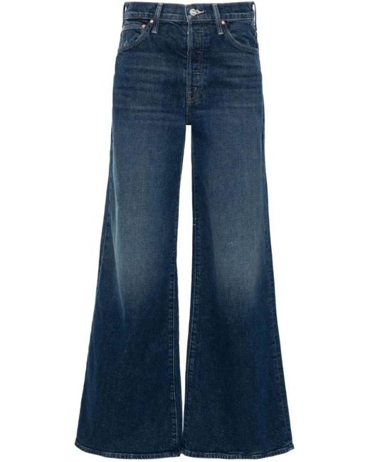 Mother Blue The Ditcher Roller Sneak Jeans