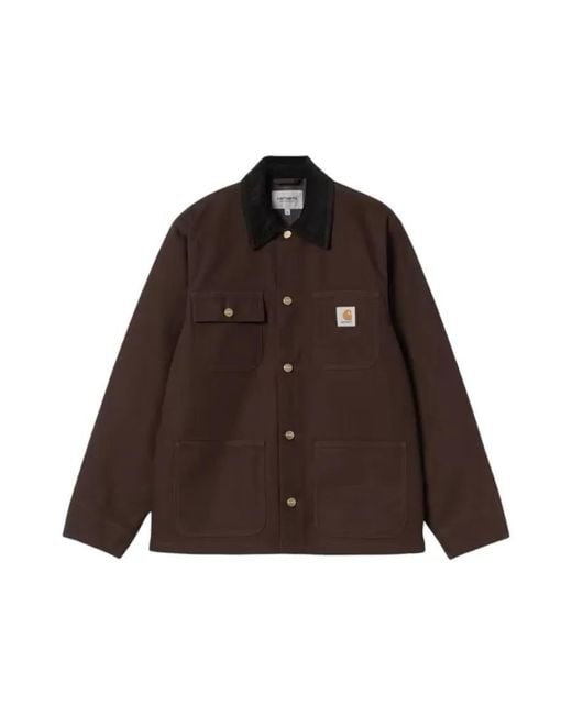 Carhartt Sturdy Dark Jacket With Collar in Brown für Herren