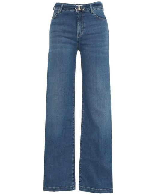 Liu Jo Blue Flared Jeans With Belt