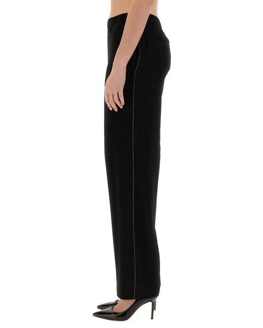 Fabiana Filippi Black Relaxed Fit Viscose Pants