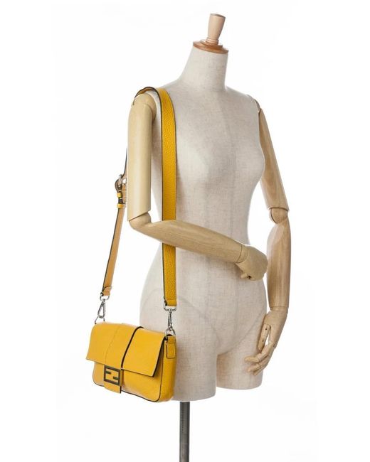 Fendi Yellow Hobo Bags