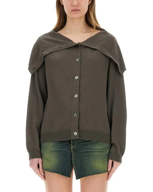 Our Legacy Green "Open" Cardigan