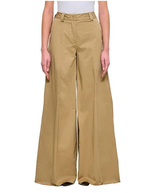 THE LATEST Natural Alma Popeline Trousers