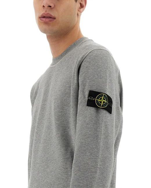Stone Island Cotton Sweatshirt in Gray für Herren
