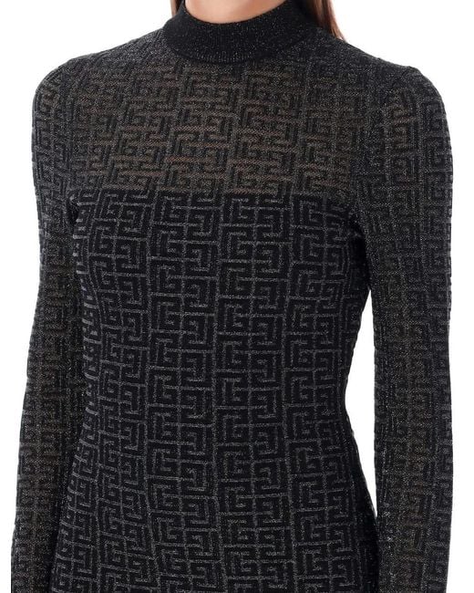 Balmain Black Viscose Dress