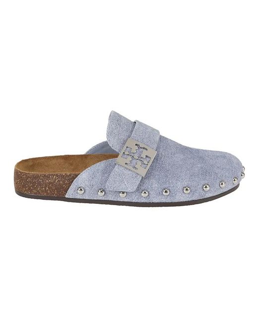 Tory Burch Blue Slipper & Pantoletten