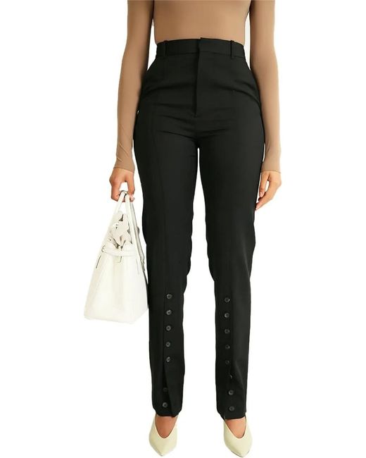 Y. Project Black Button Leg Trouser