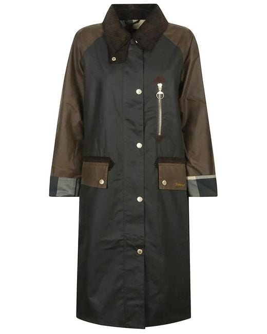 Barbour Black Evette Waxed Jacket
