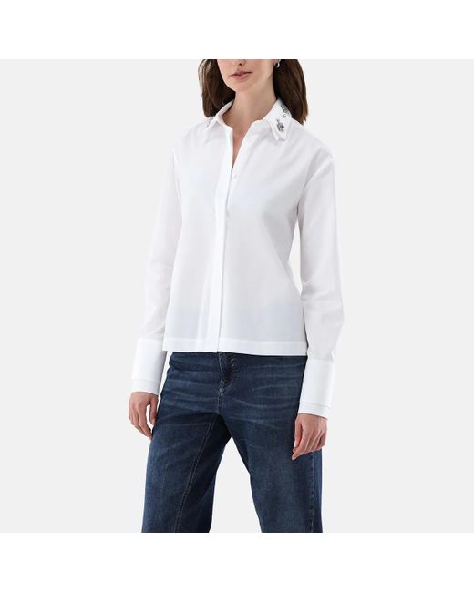 Van Laack White Bluse Modern Fit Uni